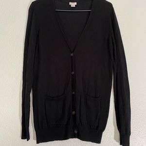 J. CREW Black Button Down Cardigan